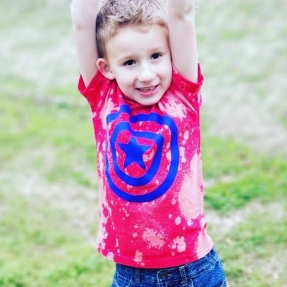 Boys Custom Captain America Shirt - Picture 1 of 1